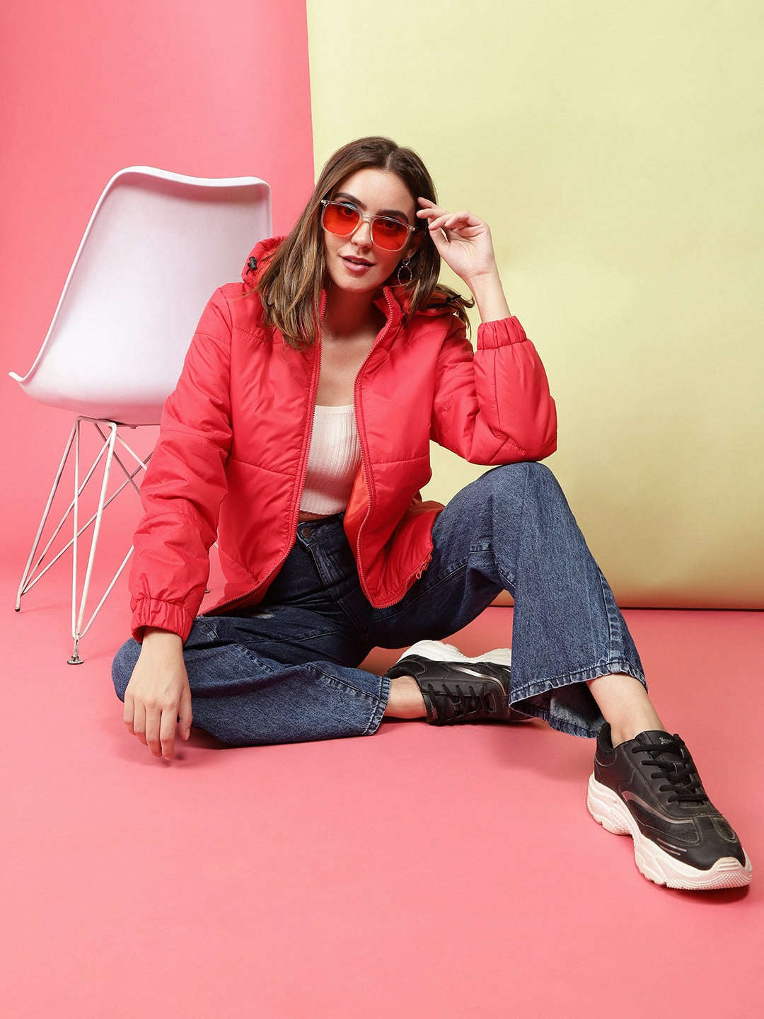 Women's Short Parka With Hood