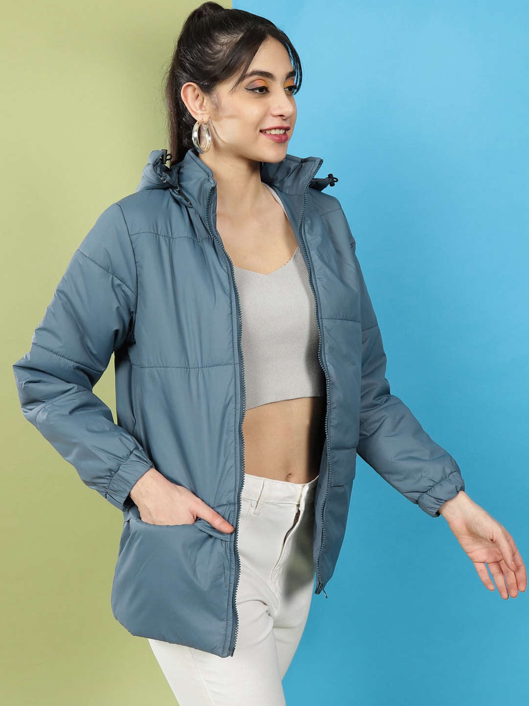 Women's Short Parka With Hood