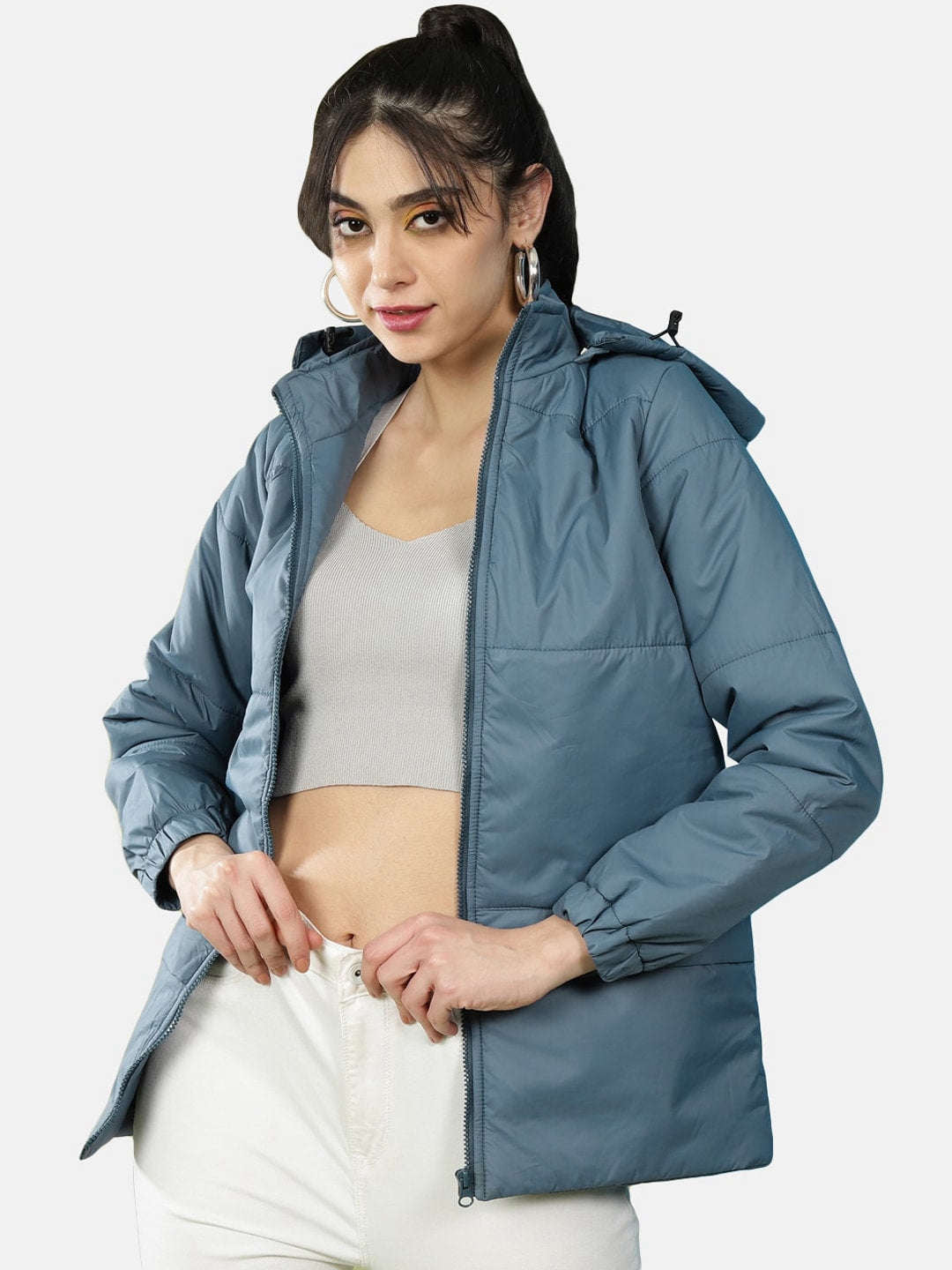Women's Short Parka With Hood