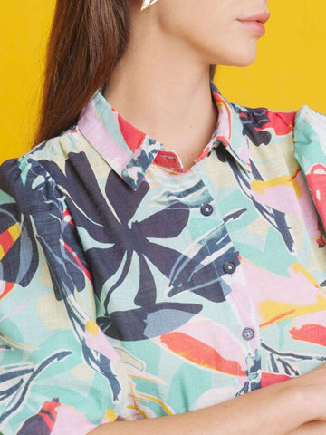 Women's Fit And Flare Floral Long Dress