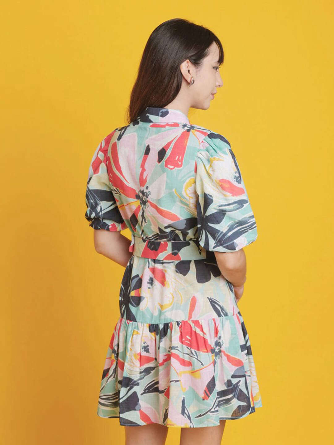 Women's Fit And Flare Floral Long Dress