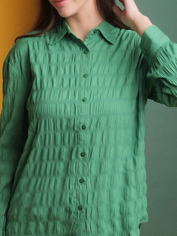 Women's Solid Oversized Fit Shirt