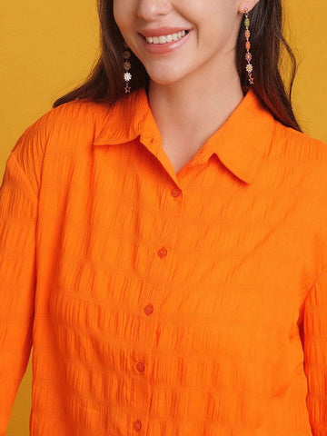 Women's Solid Oversized Fit Shirt