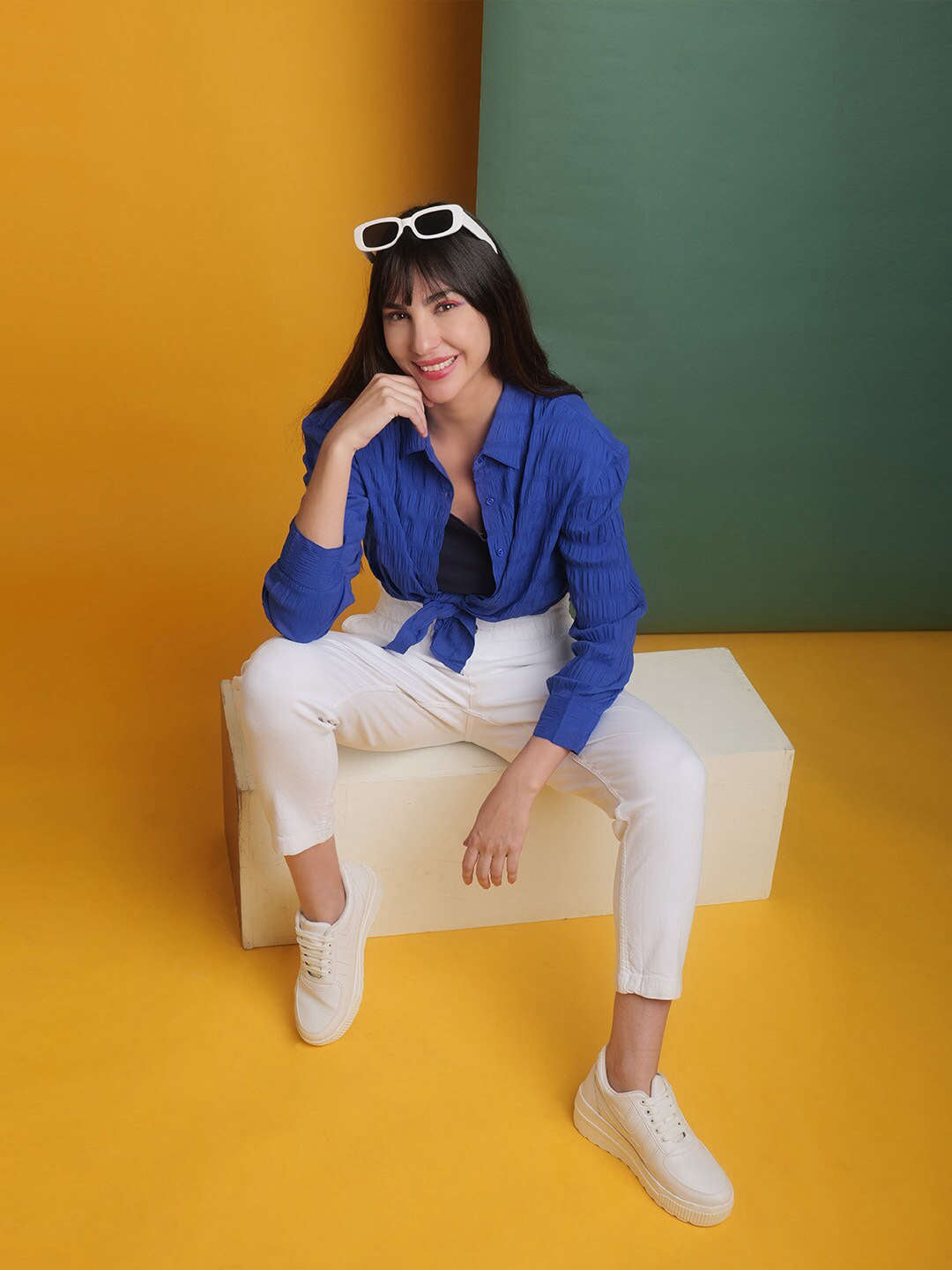 Women's Solid Oversized Fit Shirt