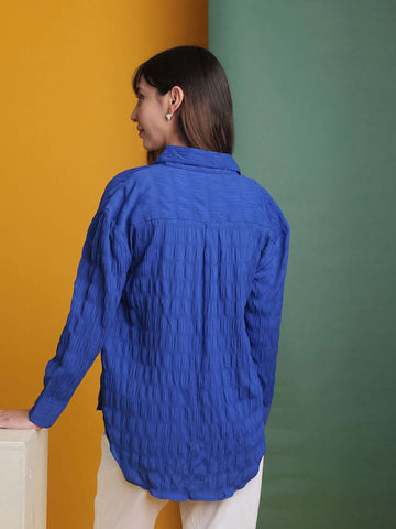 Women's Solid Oversized Fit Shirt