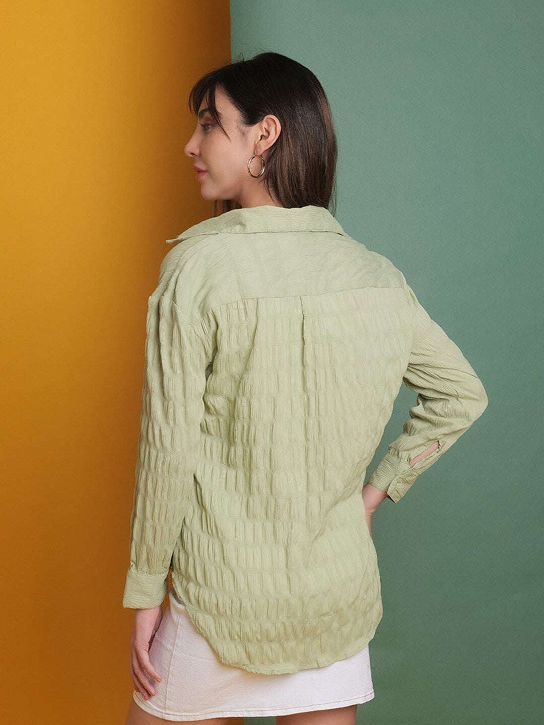 Women's Solid Oversized Fit Shirt