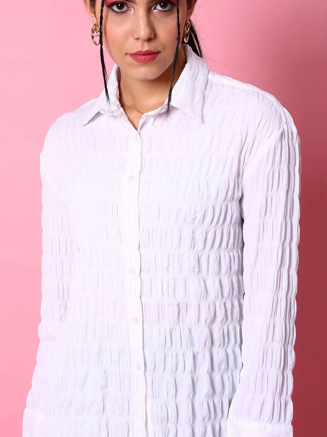 Women's Solid Oversized Fit Shirt