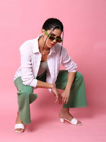 Women's Solid Oversized Fit Shirt