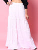 Women's Seer Sucker Elasticated Long Skirt