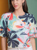 Women's Puff Sleeves Floral Printed Top