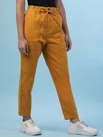 Women's Paperbag Trouser With Patch Pocket