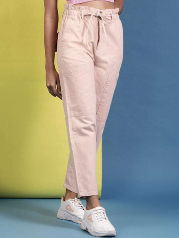 Women's Paperbag Trouser With Patch Pocket