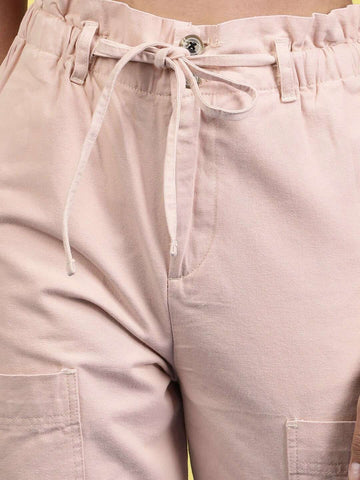 Women's Paperbag Trouser With Patch Pocket