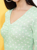 Women's V Neck Polka Dot Dress
