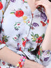 Women's Printed A Line Short Floral Dress With Belt