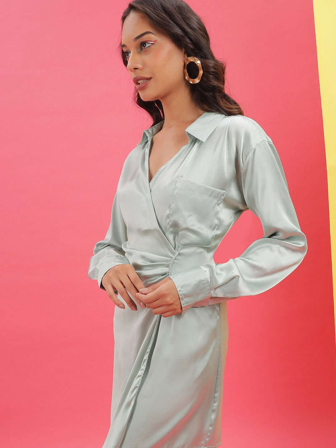 Women's Boxy Fit Pleated Dress