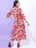 Women's Floral Empire Line Midi Dress