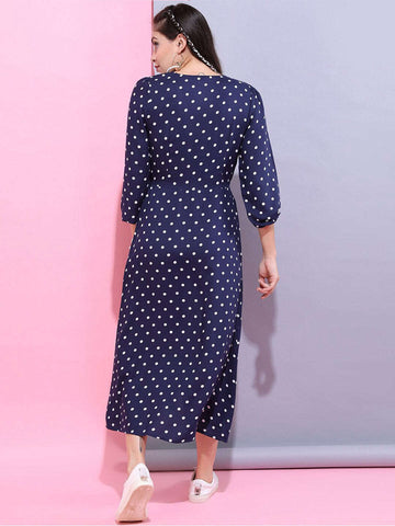 Women's Printed Empire Line Midi Dress