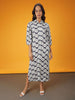 Women's Printed Shirt Dress With Belt