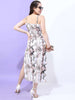 Women's Printed Elasticated Strapy Dress
