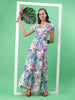Women's Tropical Maxi Dress With Cut Out