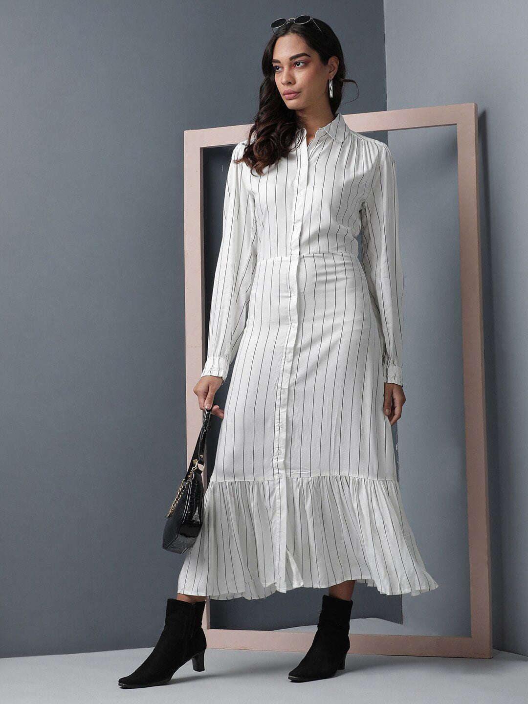 Women's Striped Maxi Dress