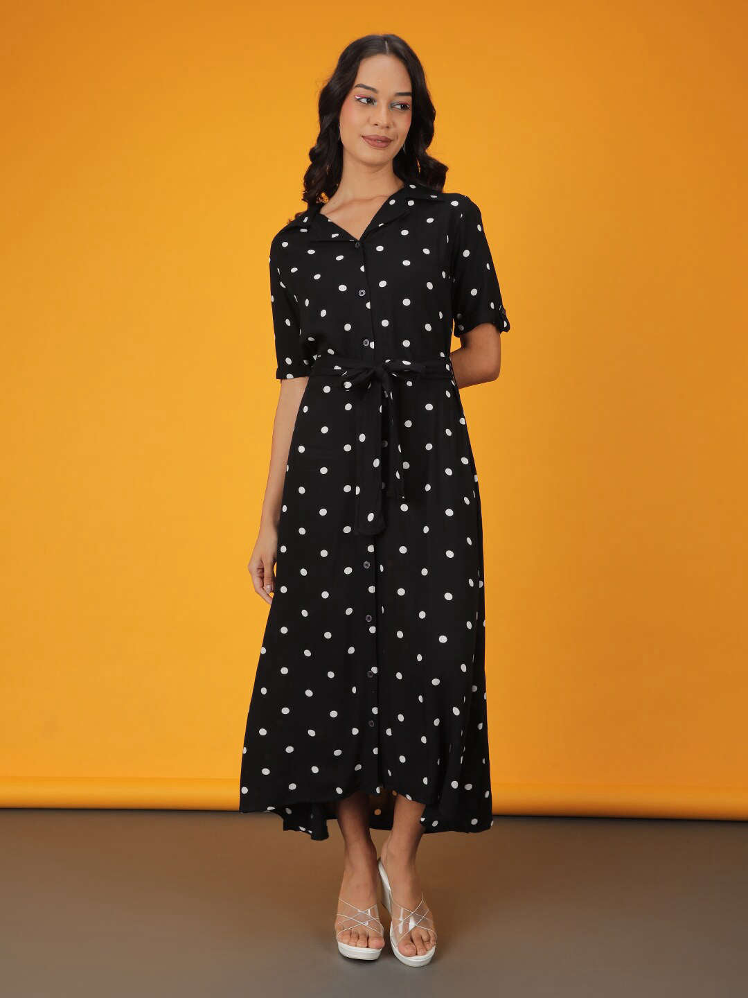 Women's Polka Dot Sheath Dress