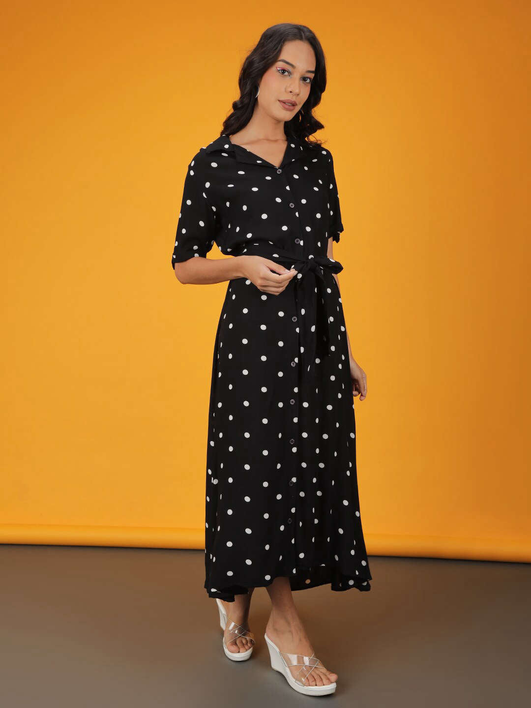 Women's Polka Dot Sheath Dress