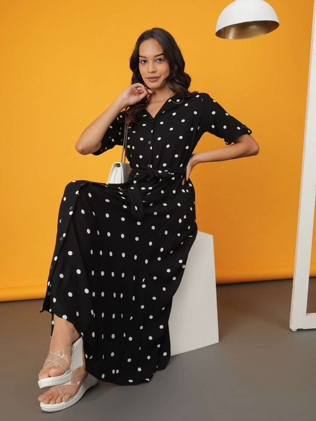 Women's Polka Dot Sheath Dress