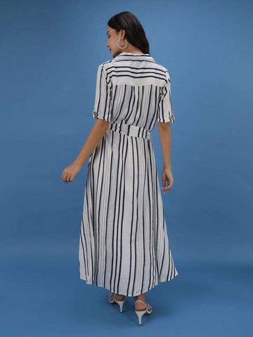 Women's Striped Sheath Dress