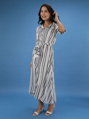 Women's Striped Sheath Dress