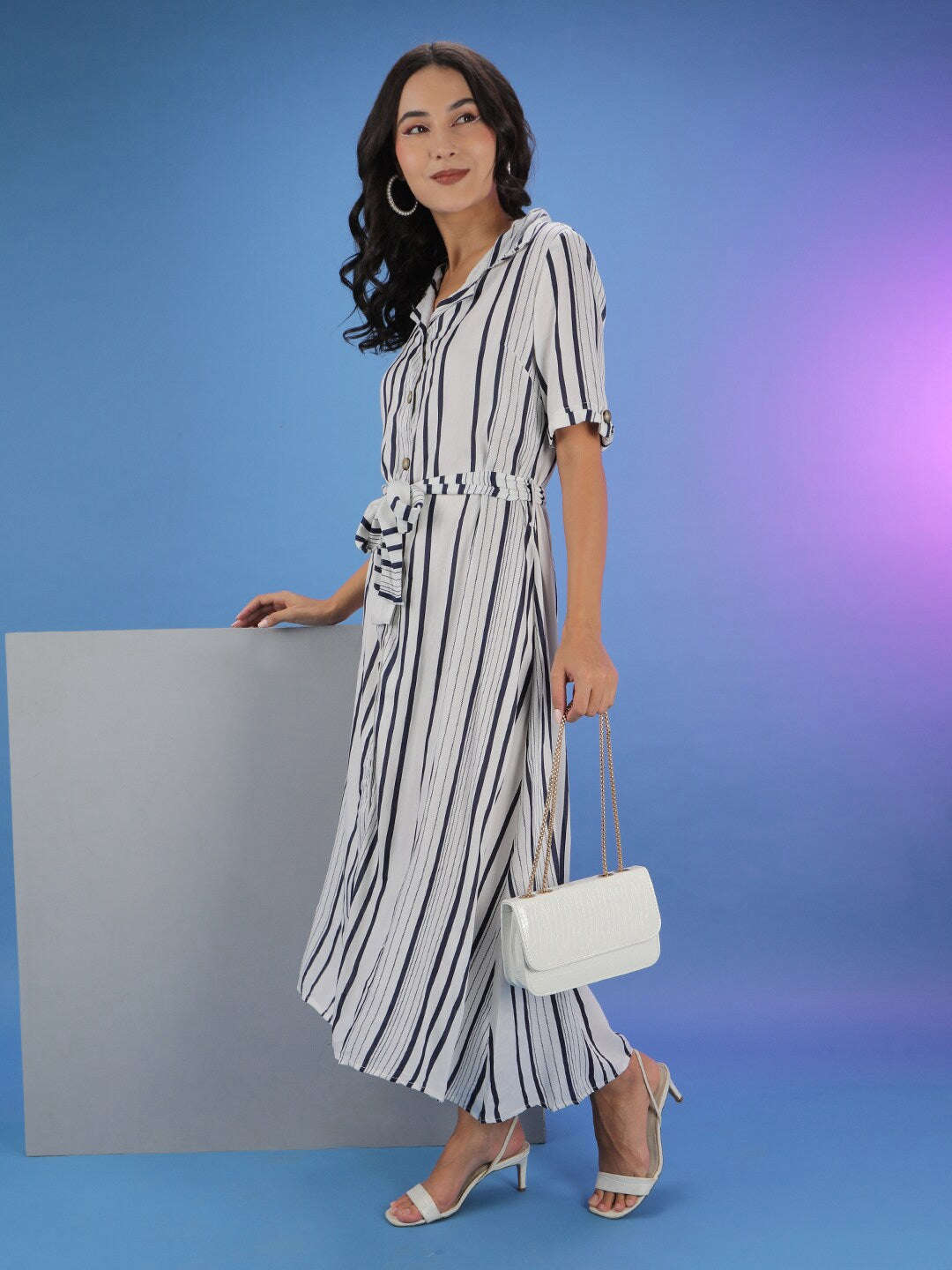 Women's Striped Sheath Dress