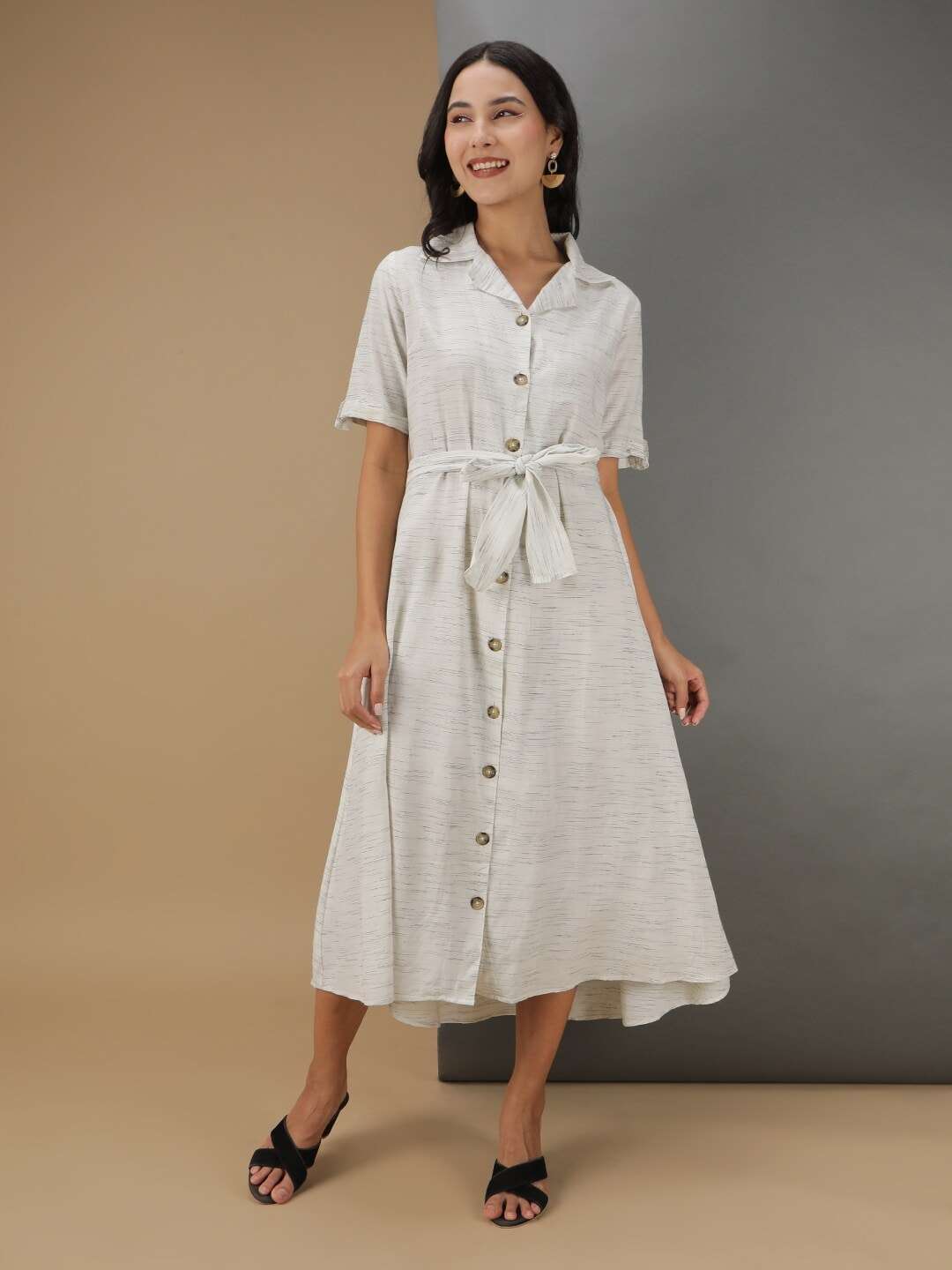 Women's Striped Sheath Dress