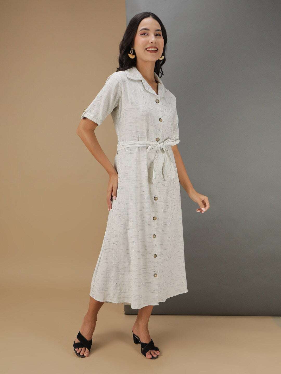 Women's Striped Sheath Dress