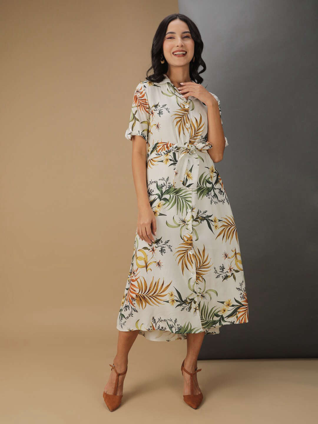 Women's Tropical Printed Sheath Dress