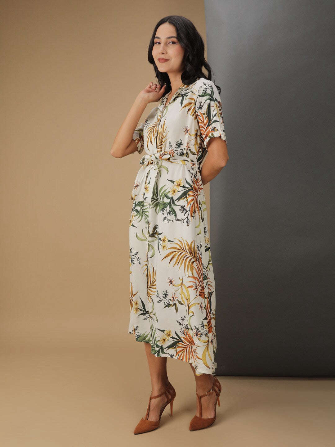 Women's Tropical Printed Sheath Dress