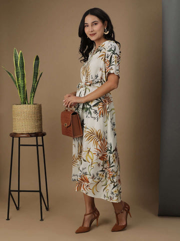 Women's Tropical Printed Sheath Dress