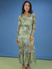 Women's Tropical Printed Flare Maxi Dress