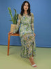 Women's Tropical Printed Flare Maxi Dress