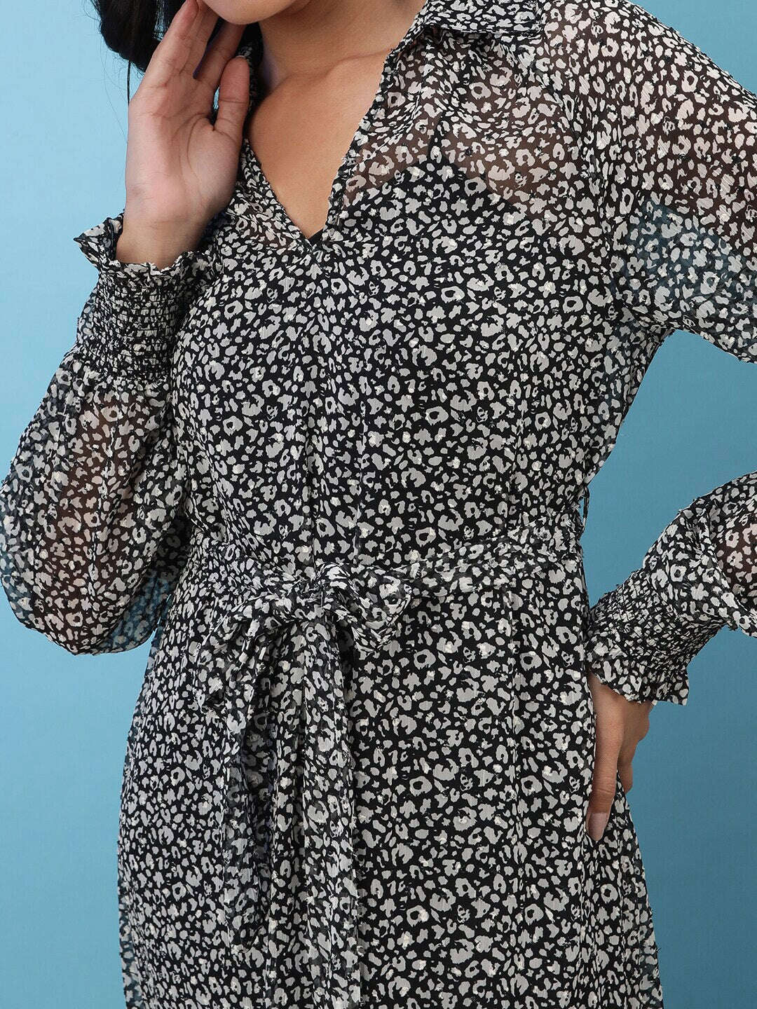 Women's Animal Printed Flare Maxi Dress