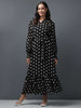 Women Polka Dot Flared Dress