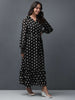 Women Polka Dot Flared Dress