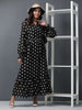 Women Polka Dot Flared Dress