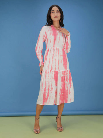 Women's Tie N Dye Printed Dress