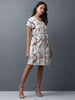 Women's Animal Printed Shirt Dress With Belt