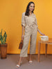 Women's Solid Jumpsuit With Flap Pockets