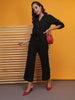 Women's Solid Jumpsuit With Flap Pockets
