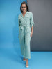 Women's Solid Jumpsuit With Flap Pockets