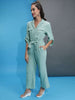 Women's Solid Jumpsuit With Flap Pockets