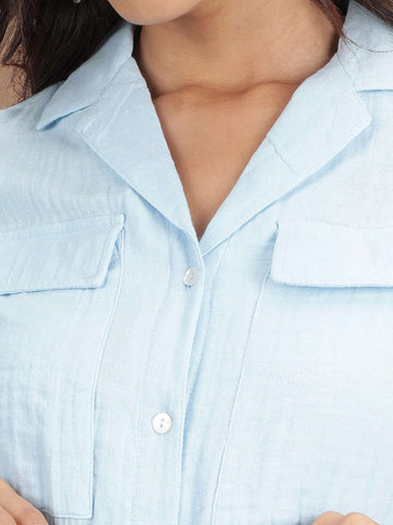 Women's Solid Jumpsuit With Flap Pockets